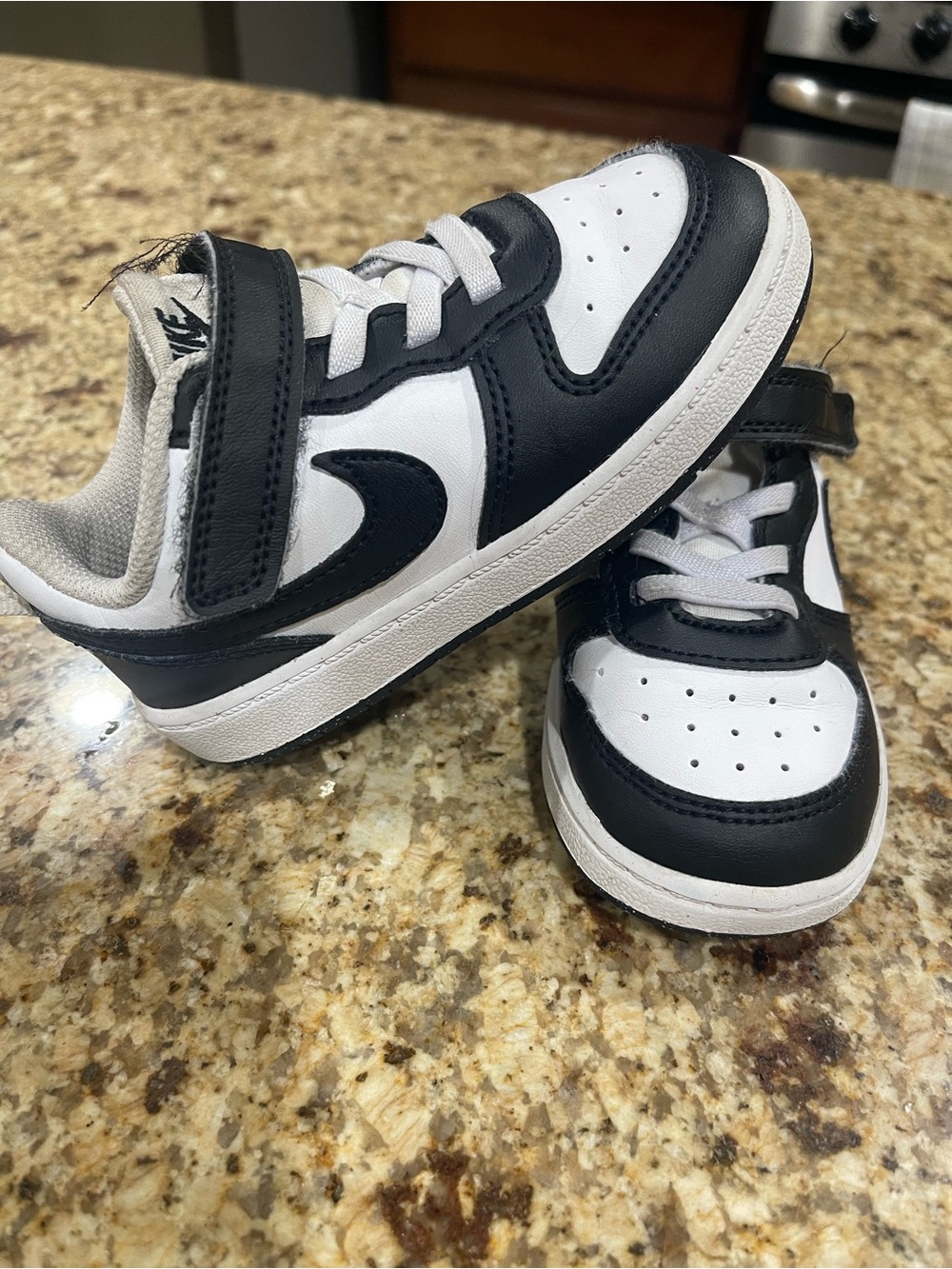 Nike Kids Black and White Low-Top Sneakers